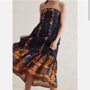 Farm Rio Strapless Maxi Dress